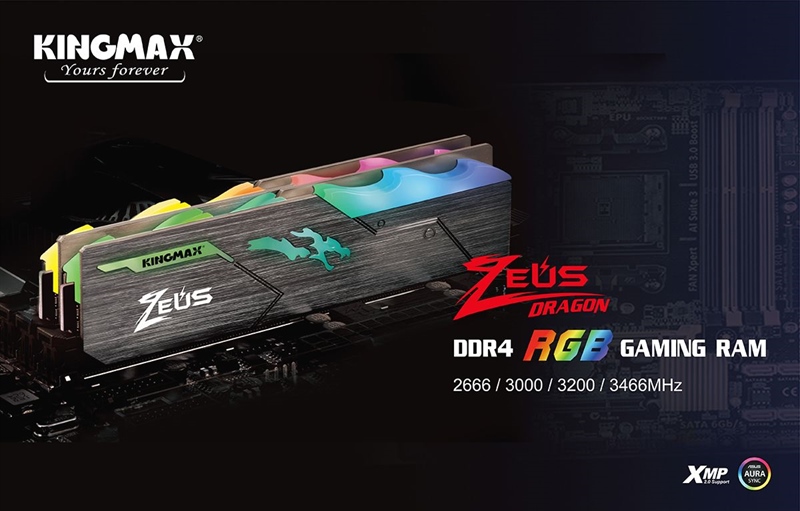 Ram Desktop Kingmax Zeus Dragon RGB DDR4 3200Mhz - Hàng Chính Hãng