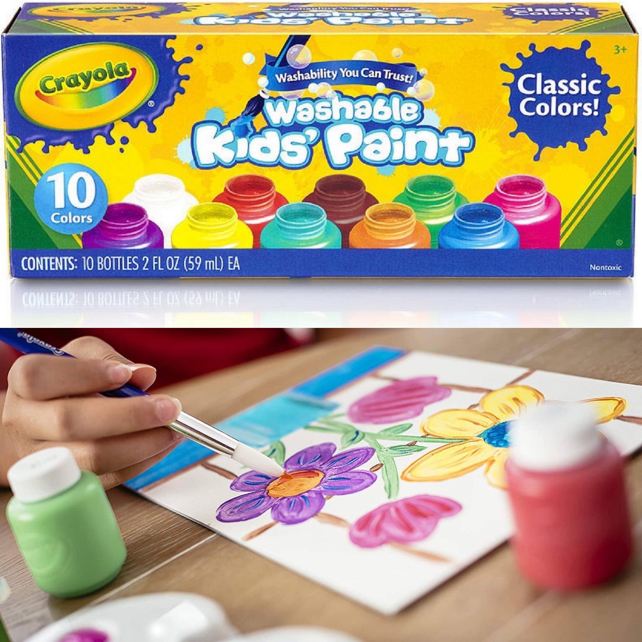 BỘ 10 LỌ MÀU NƯỚC CRAYOLA RỬA ĐƯỢC 59ML/LỌ