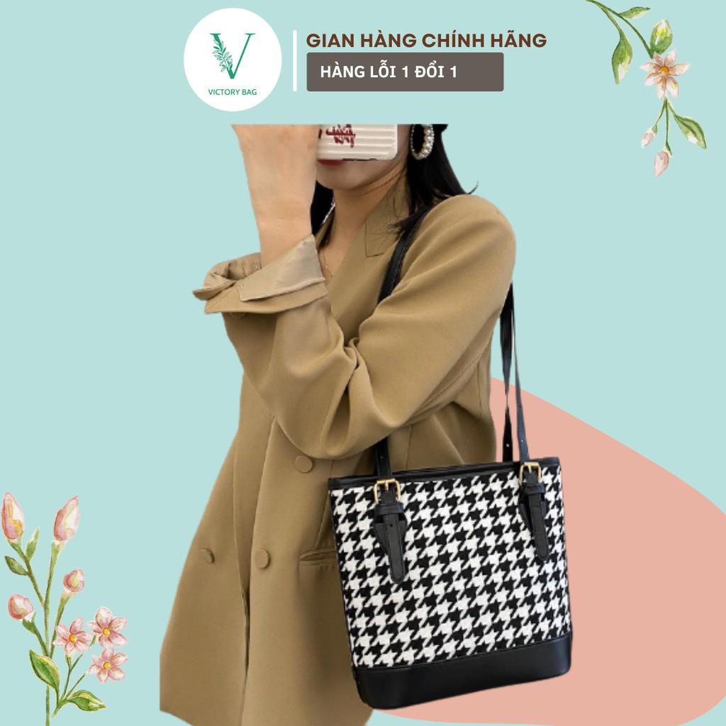 Túi Tote vải, túi xách nữ kẹp nách đeo chéo thời trang công sở Retro Cho Nữ SKU: 081 - VICTORY BAG STORE