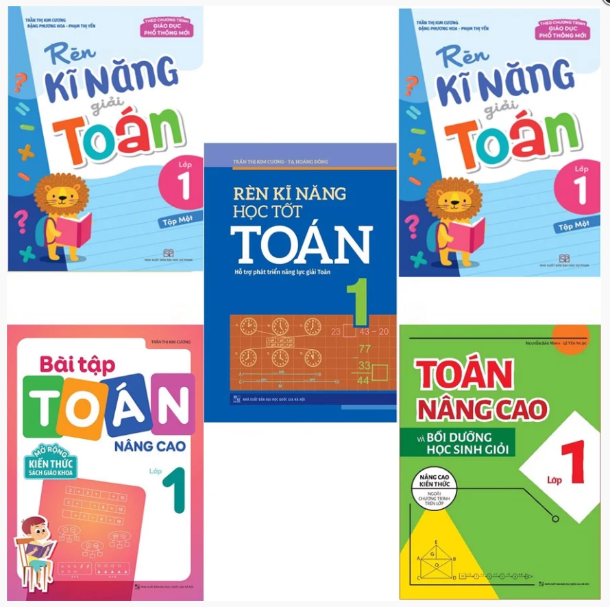 Combo 5 Cuốn Lớp 1: Toán Nâng Cao + Rèn Kĩ Năng Học Tốt Toán