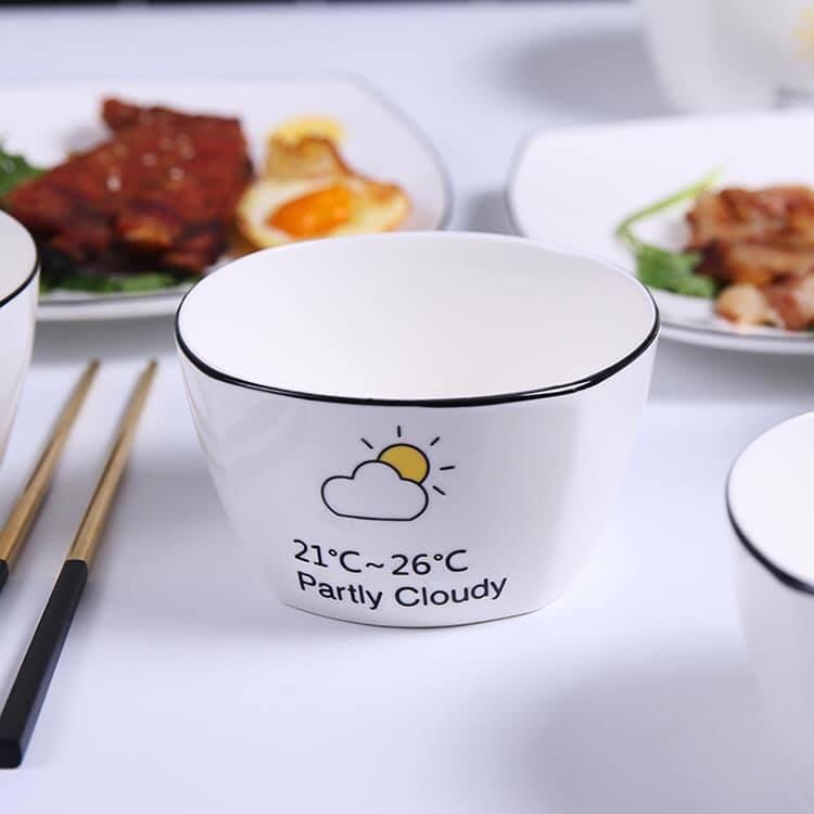 SET 6 BÁT ĂN VUÔNG MẶT TRỜI