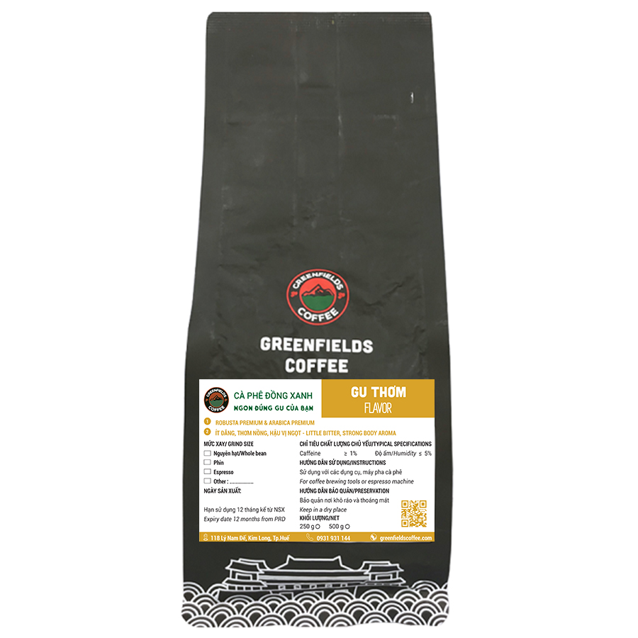 CÀ PHÊ GU THƠM GREENFIELDS COFFEE 250G