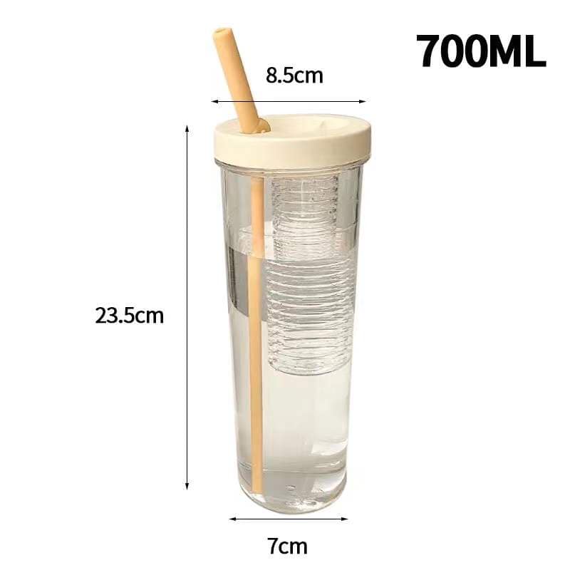 BÌNH ĐỰNG NƯỚC DETOX CÓ NGĂN ĐỂ HOA QUẢ TIỆN LỢI - DUNG TÍCH 700ML