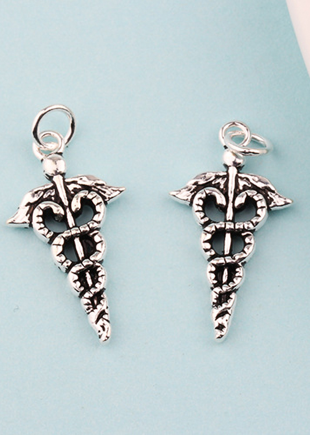 Combo 2 cái charm bạc cánh thiên thần treo - Ngọc Quý Gemstones