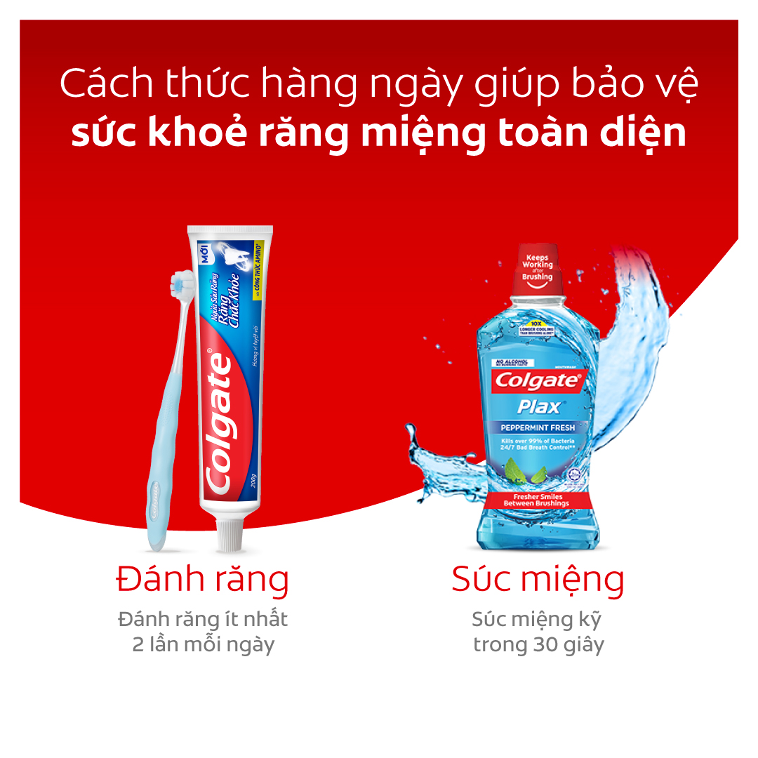 Bộ 5 Kem đánh răng Colgate ngừa sâu răng vượt trội công thức cải tiến hương vị tuyệt vời 200g/tuýp tặng bàn chải đánh răng