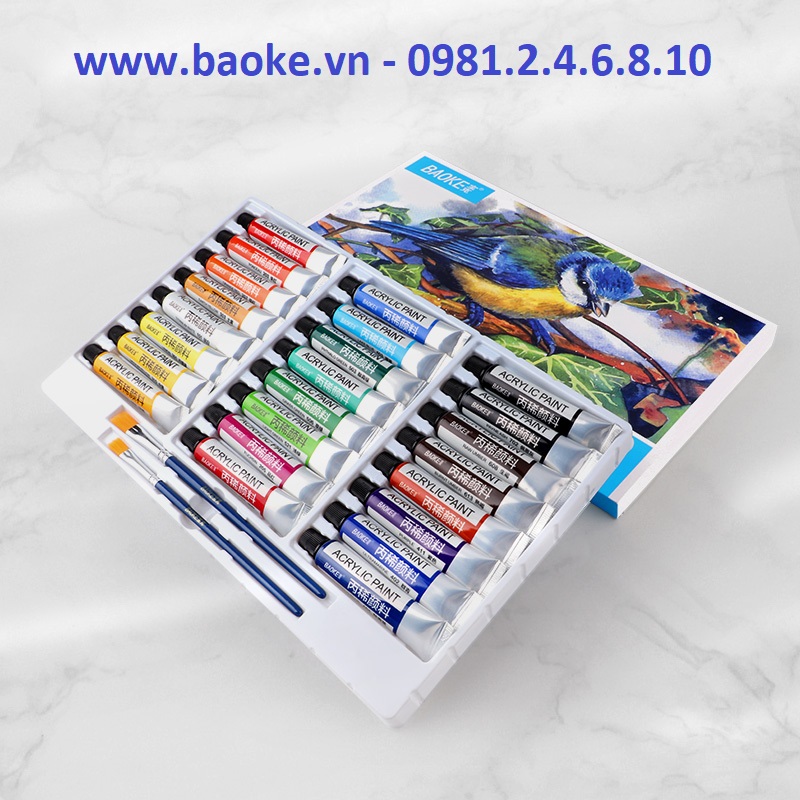 Màu nước Acrylic 24 màu Baoke WP 801 - 24