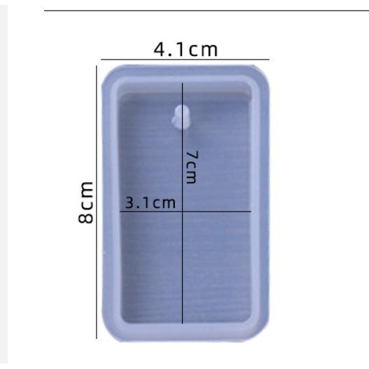 Khuôn Resin Hình Chữ Nhật Nhỏ Làm Móc Khóa - Trường Thịnh Sài Gòn