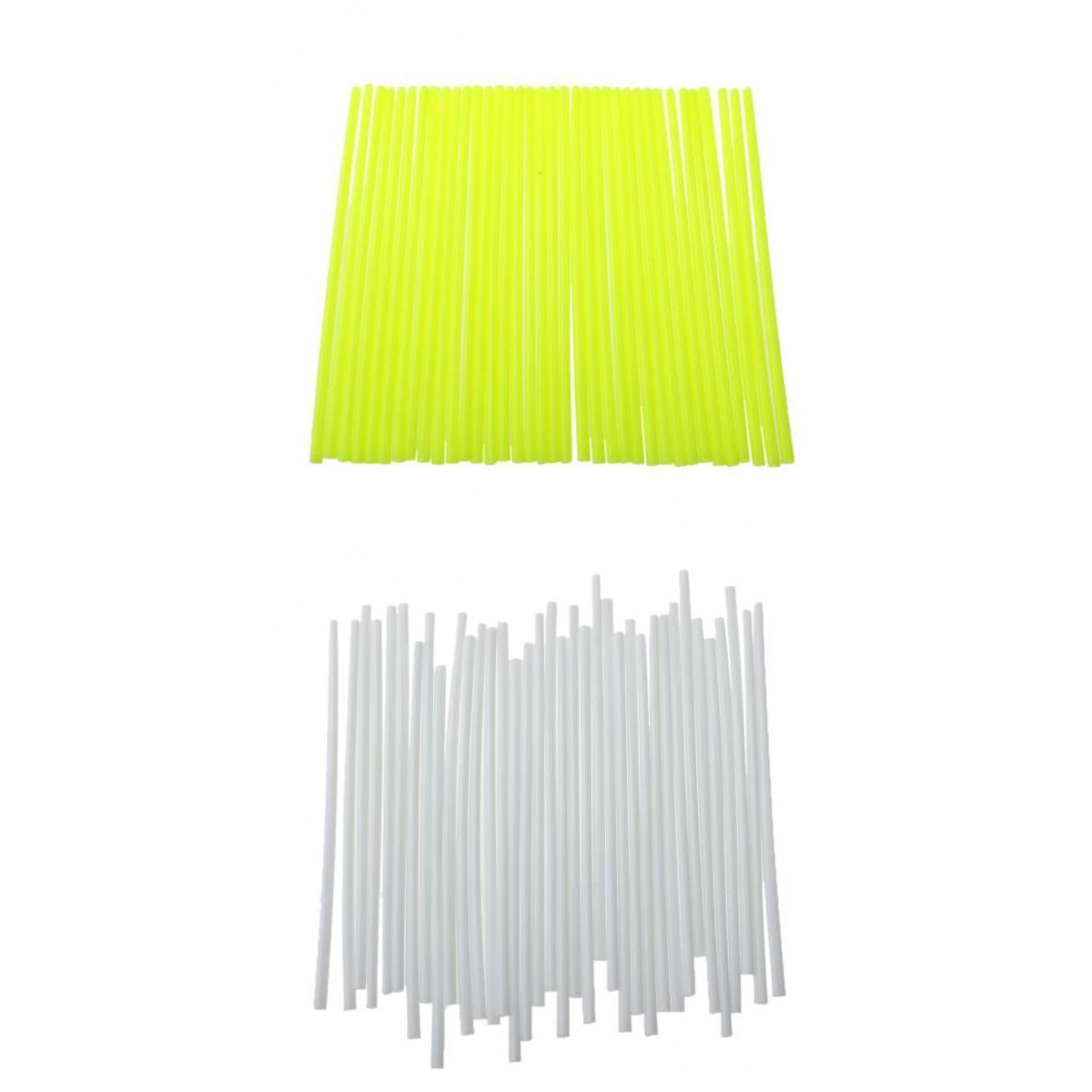 Yellow&White Kit Motorbike Street Bike Wheel Spoke  Trim