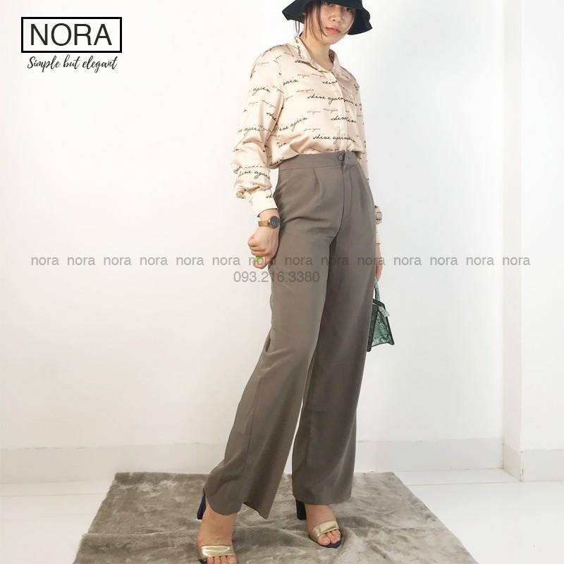Quần Ống Rộng Culottes Xuông Dài 100cm, Quần Vải Suông Rũ Siêu Mềm Cao Cấp | NQ02 | Ghi Rêu