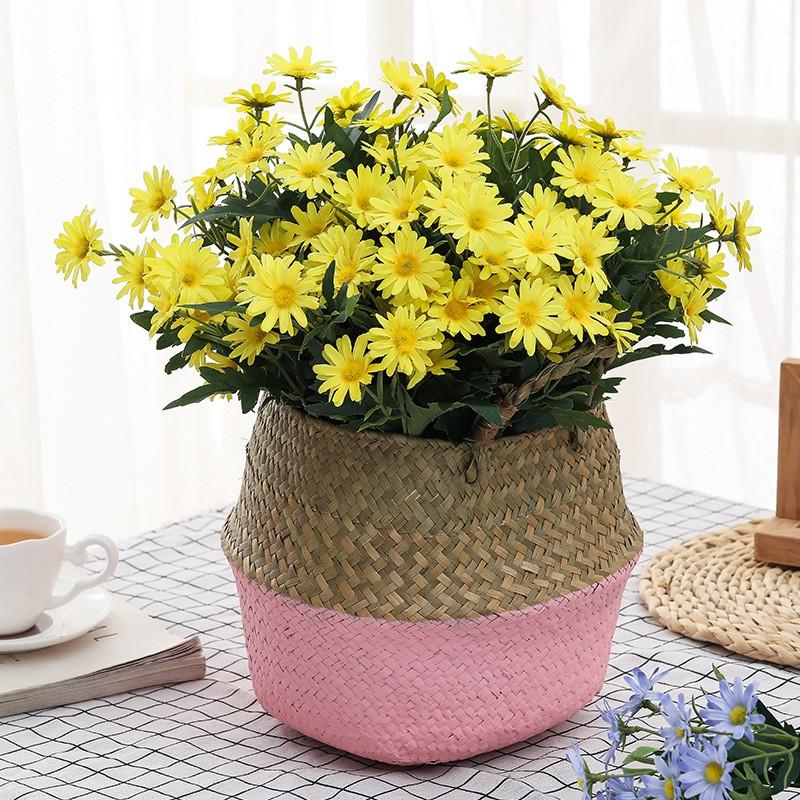 Cúc hoạ mi cao cấp (hoa lụa) 38cm 23-25bông -Hoa giả-Hoa lụa Daisy loại đẹp như thật trang trí nội thất phòng khách, văn