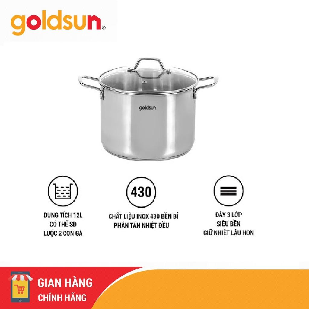 Nồi Inox 3 đáy Goldsun GH27-F28SG 28cm - Hàng chính hãng