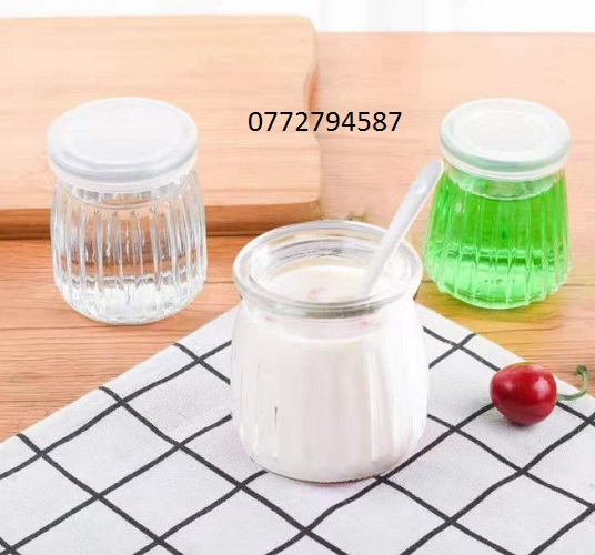 Combo 06 Hũ thủy tinh, hũ puddinh, hũ sữa Chua 200ml Nắp nhựa | Hũ Thủy Tinh Sữa Chua Nắp Nhựa