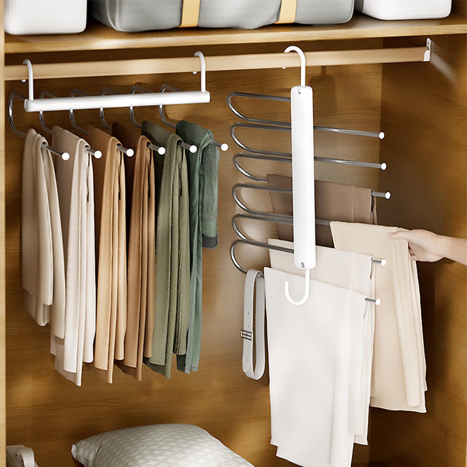 Multipurpose Folding Pants Hanger Clothes Hanger for Wardrobe Laundry Room