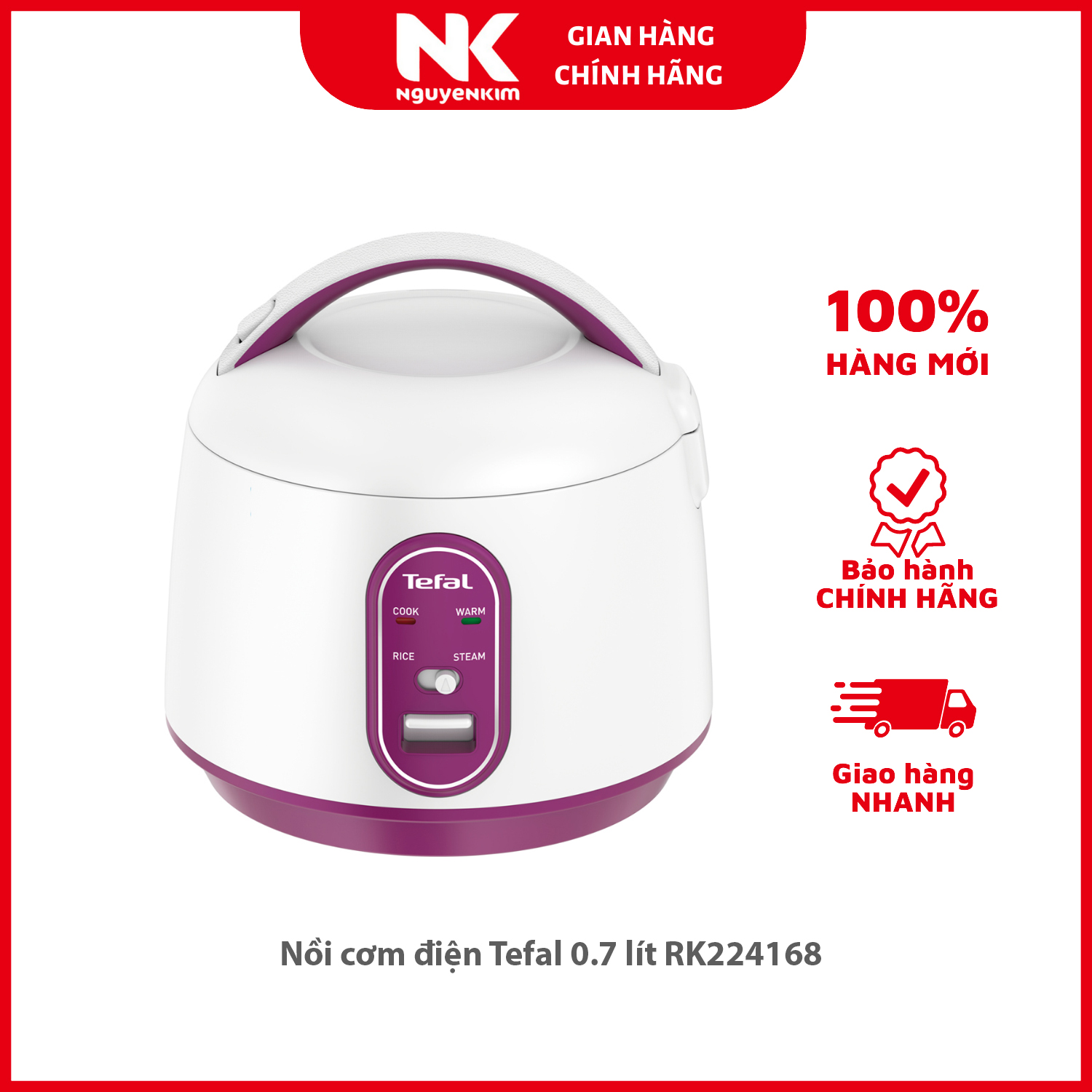 Nồi cơm điện Tefal 0.7 lít RK224168 - Hàng chính hãng