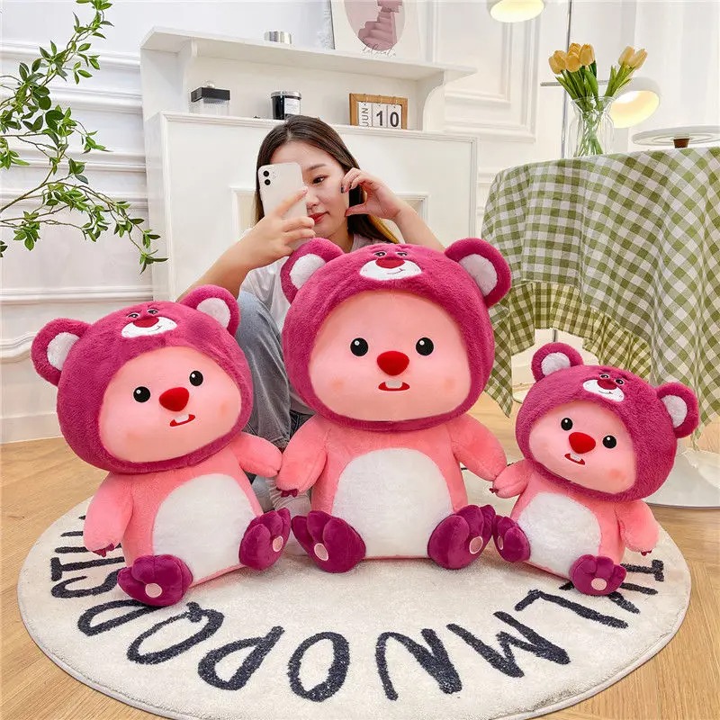 Thú nhồi bông Loopy tai heo đáng yêu - Size 23cm - Nón ngẫu nhiên - Quà tặng gấu bông Loopy hải ly cosplay cute nhiều mẫu.