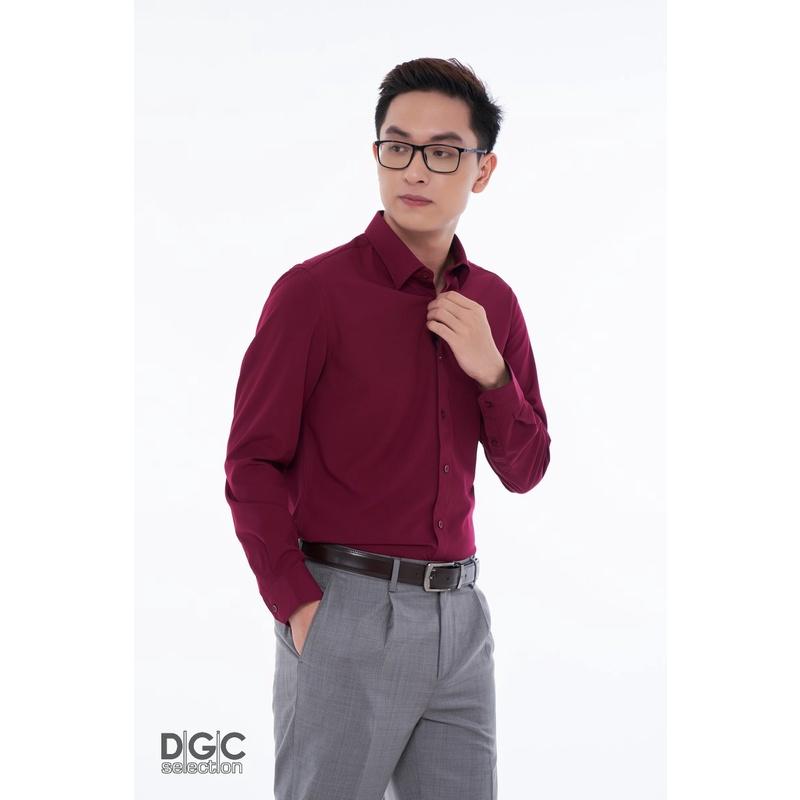 Áo sơ mi Nam dài tay 2 màu đỏ xanh DGC - SASDCB10M