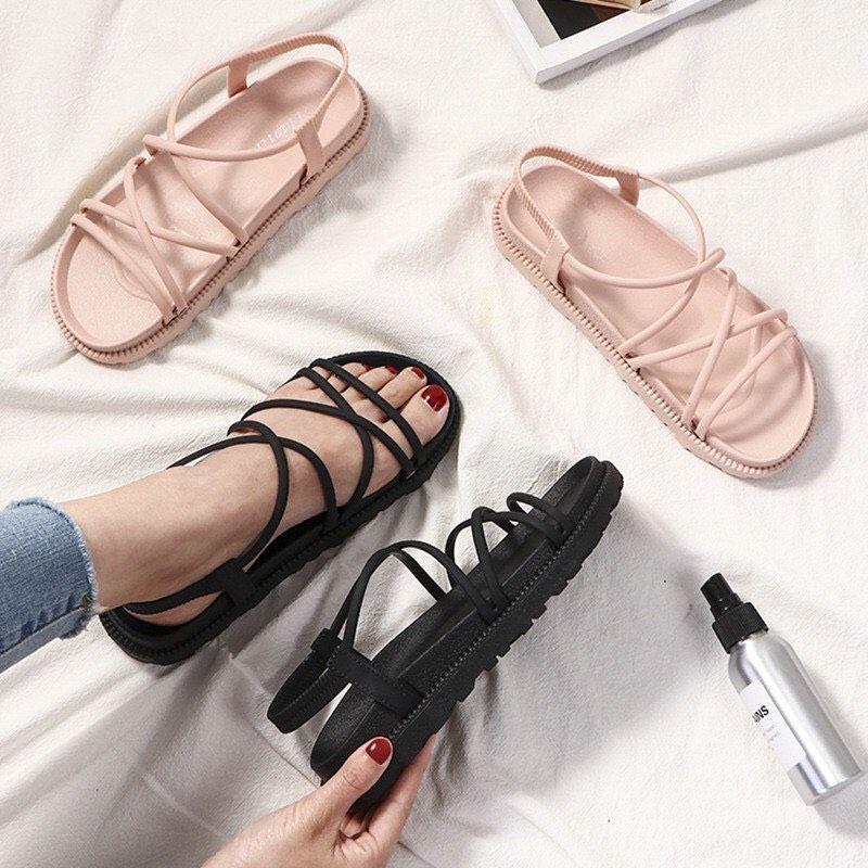 Giày dép sandal đế bánh mỳ dây mảnh
