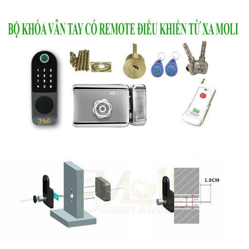 BỘ KHÓA CỬA VÂN TAY 4 IN 1