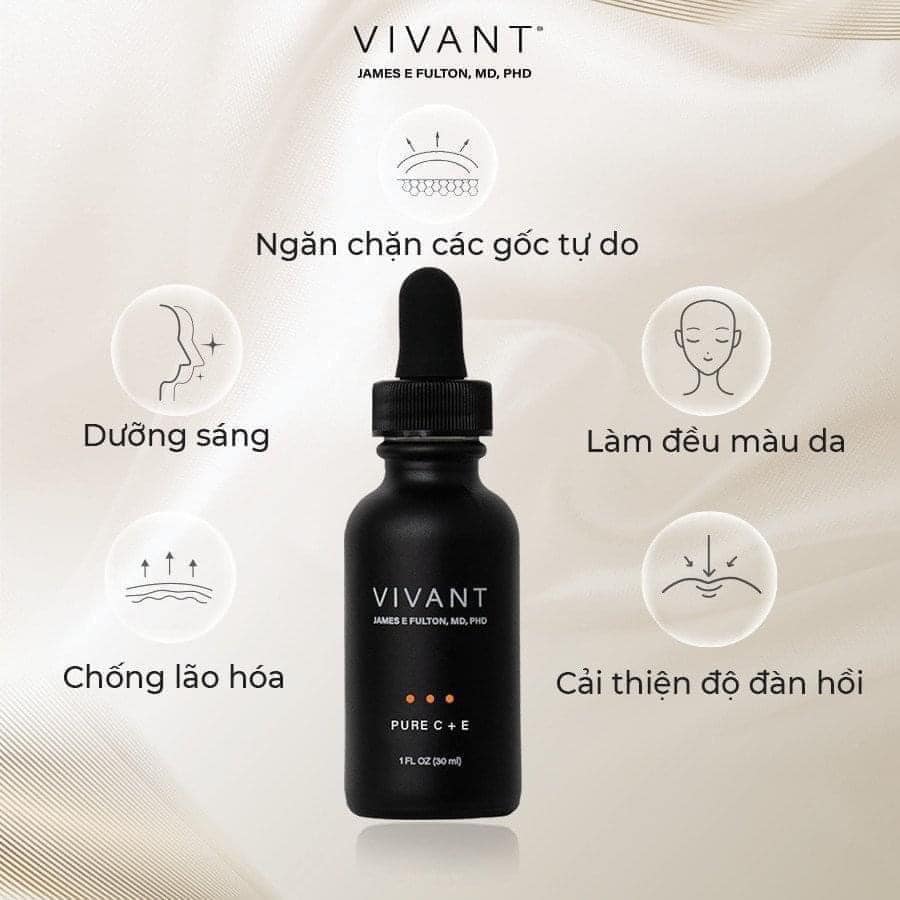 Serum Hỗ Trợ Dưỡng Sáng Và Trẻ Hóa Da Vivant Pure C + E