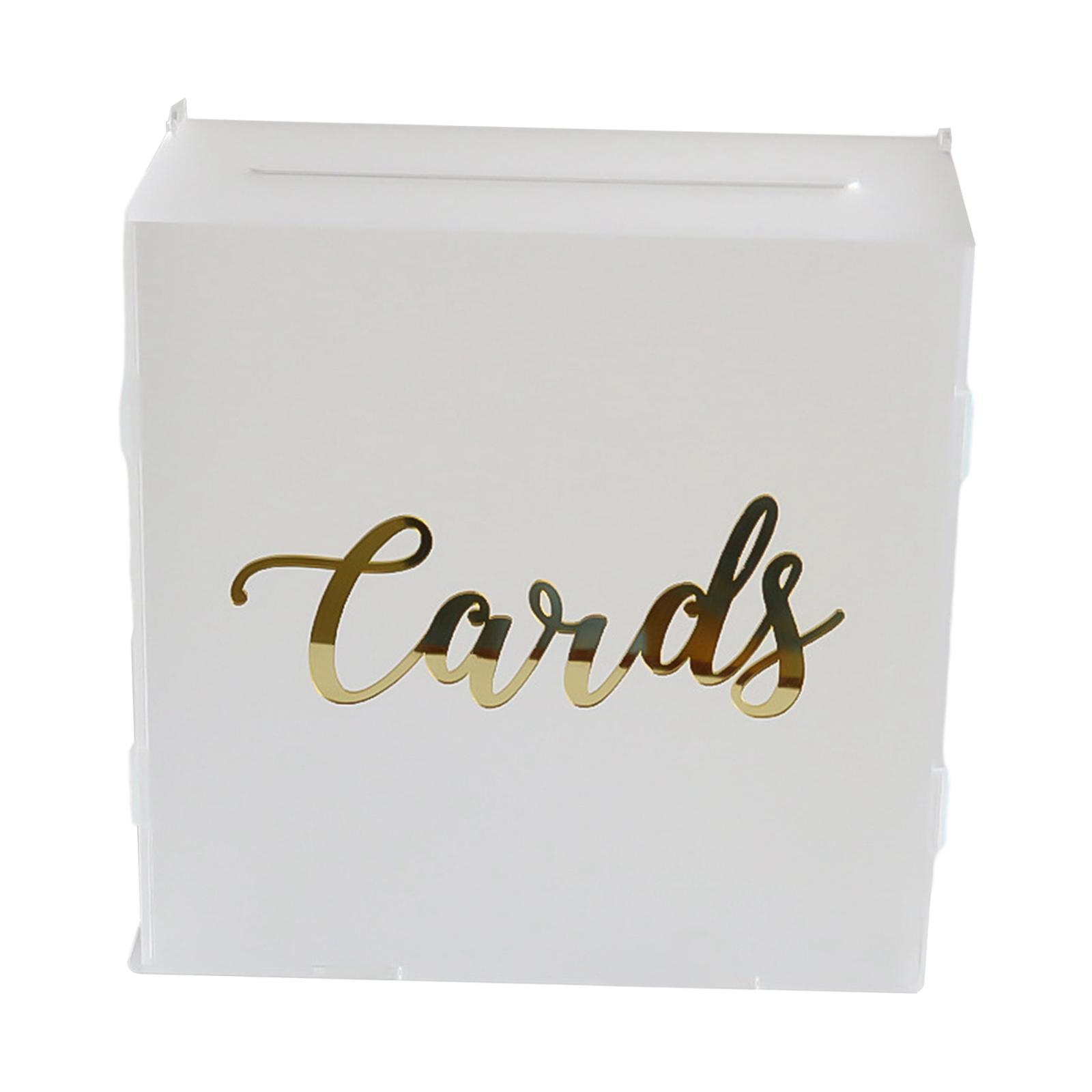 Acrylic Card Box Envelop Card Box Money Box Holder Wedding Supply Thick Gift Card Box Greeting Card Box for Graduation Reception Party Decor