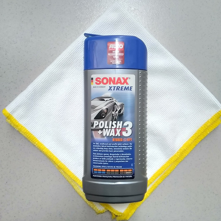 Hình ảnh Dung dịch xóa xước, đánh bóng và bảo vệ sơn xe ô tô, xe hơi 3 trong 1 Sonax Wax 250 ml 202100