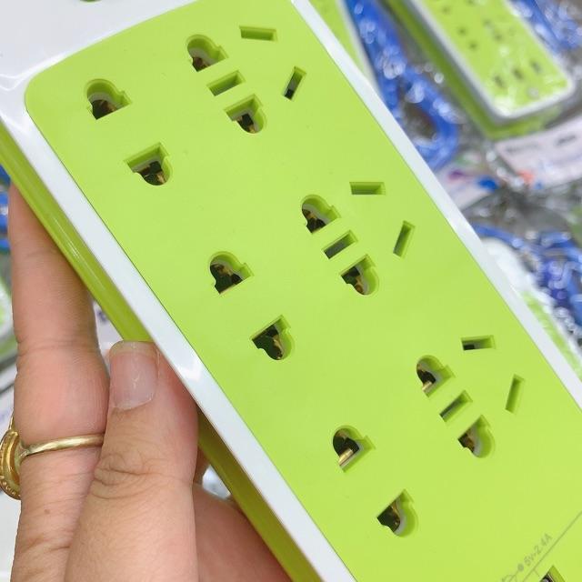 Ổ Cắm Điện Xanh 9 Cổng