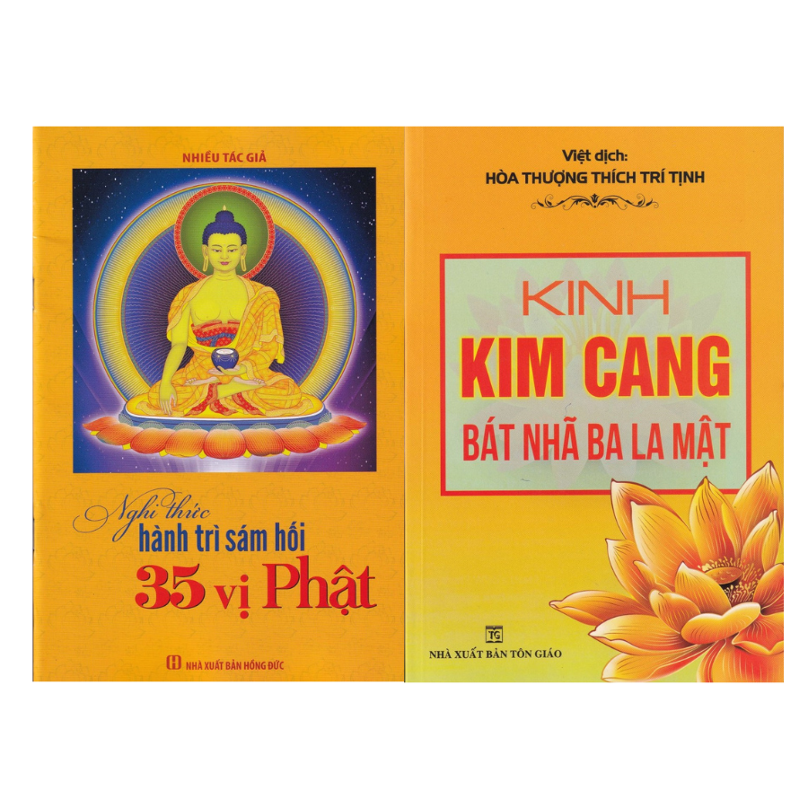 COMBO 2 QUYỂN : KINH KIM CANG BÁT NHÃ BA LA MẬT + NGHI THỨC HÀNH TRÌ SÁM HỐI 35 VỊ PHẬT