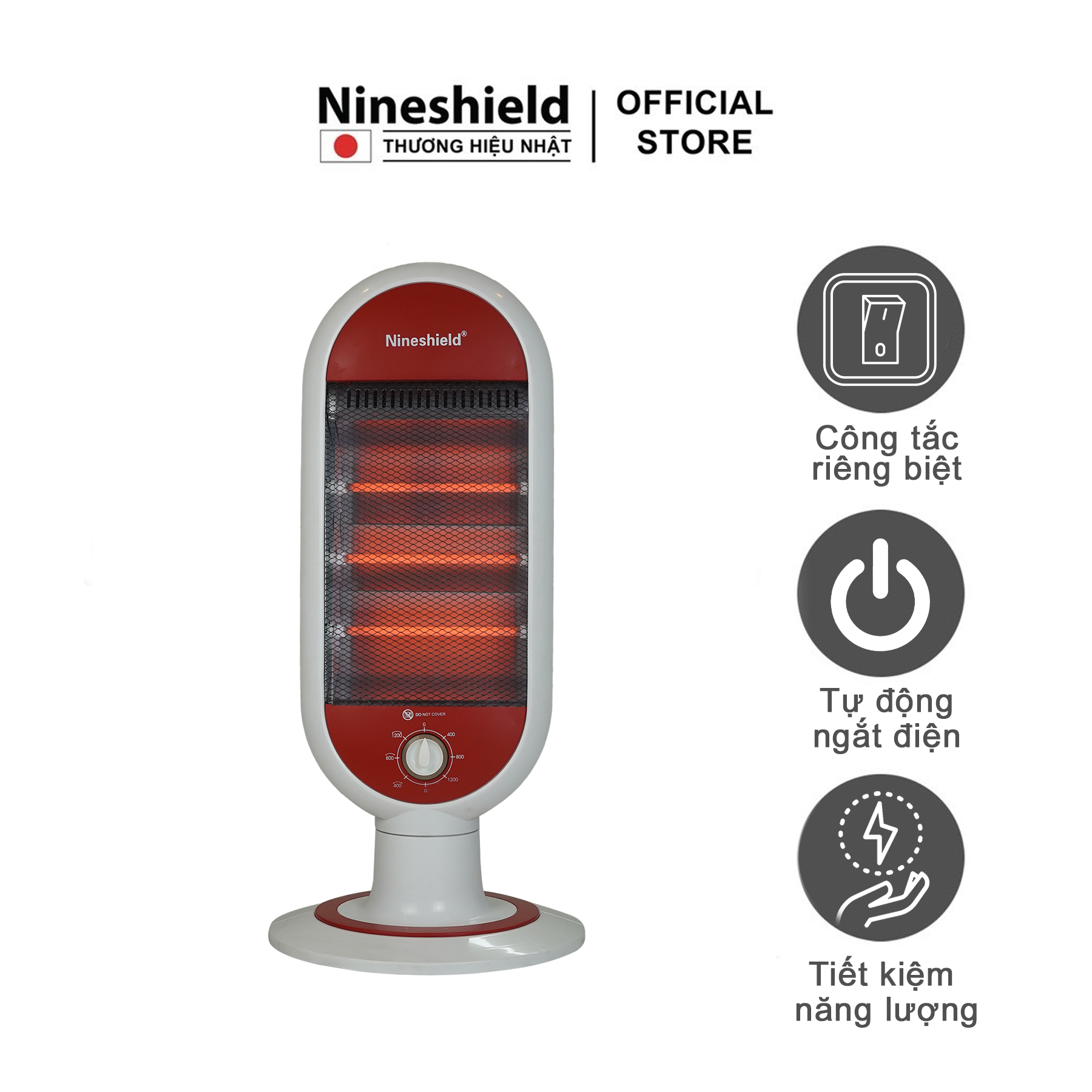 Máy sưởi Halogen hàng chính hãng Nineshield NS05SH