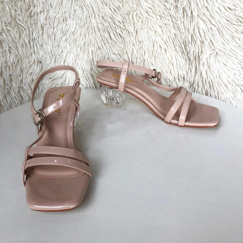 Sandal nữ quai da đế mica siêu dễ thương 21804