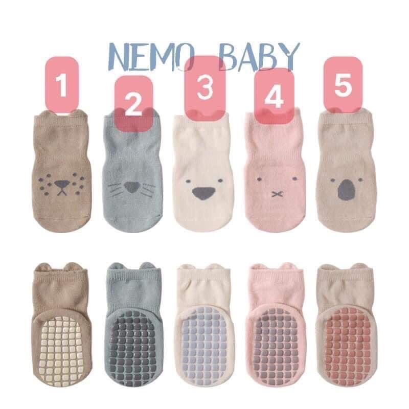 Set 5đôi tất không bai xù chống trượt cho bé trai bé gái