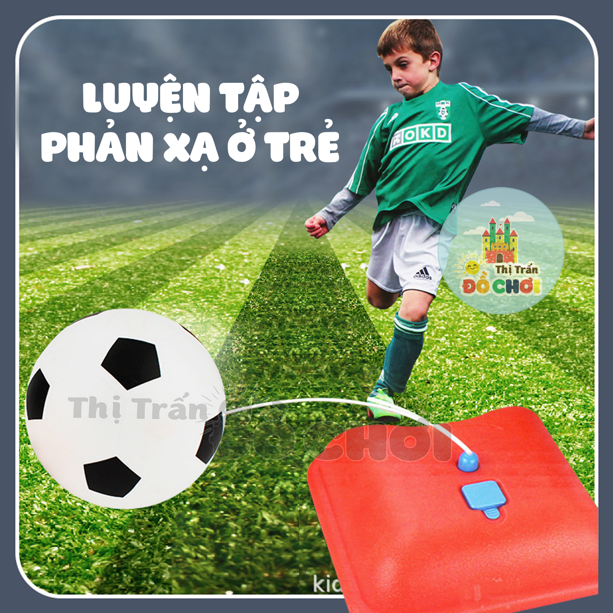 Đồ chơi cho bé trai - bóng đá phản xạ có dây cố định quả bóng giúp trẻ rèn luyện tay chân, tốt cho sức khỏe WT6610