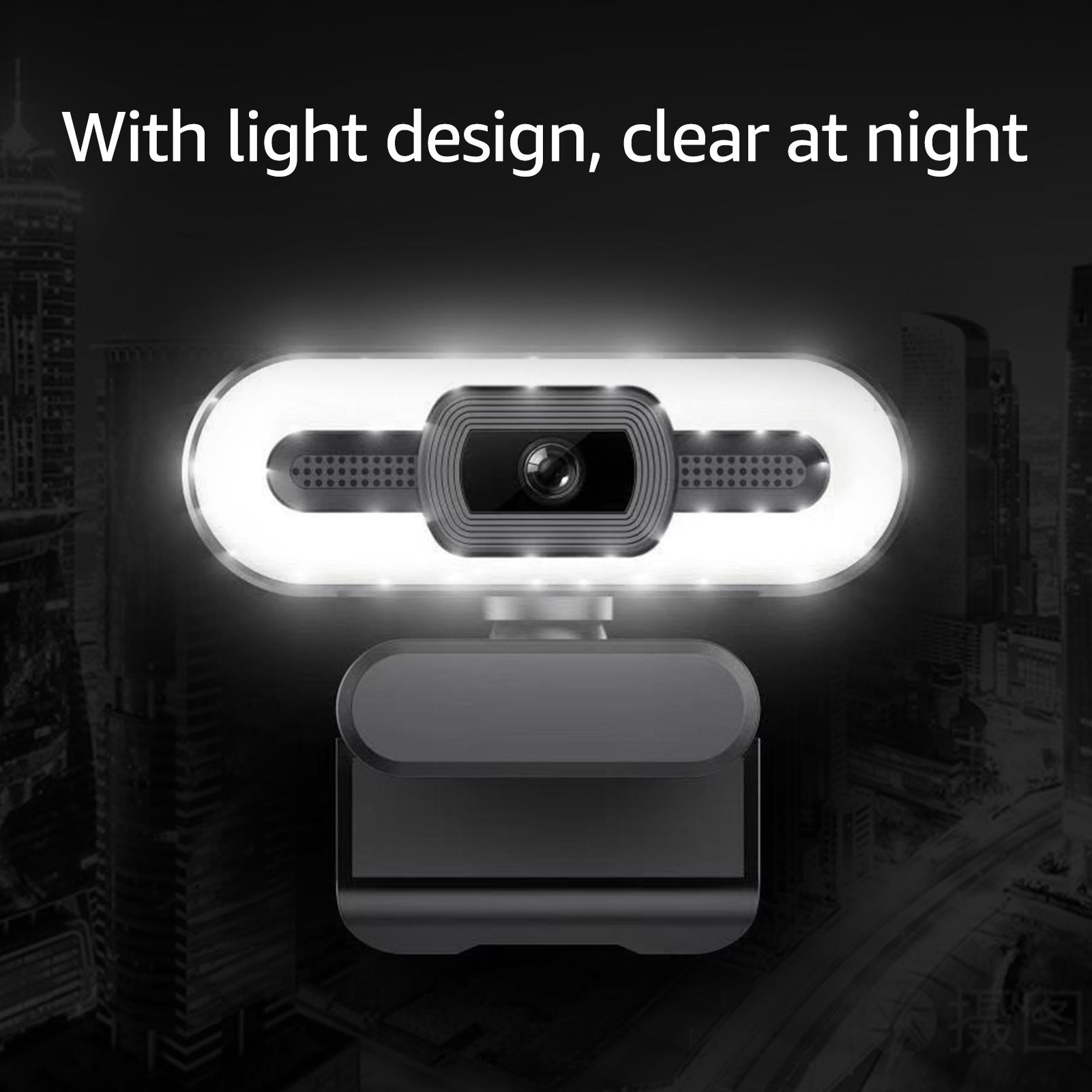 Webcam USB với đèn chiếu sáng ho Hội nghị truyền hình trực tuyến cuộc gọi video trực tuyến