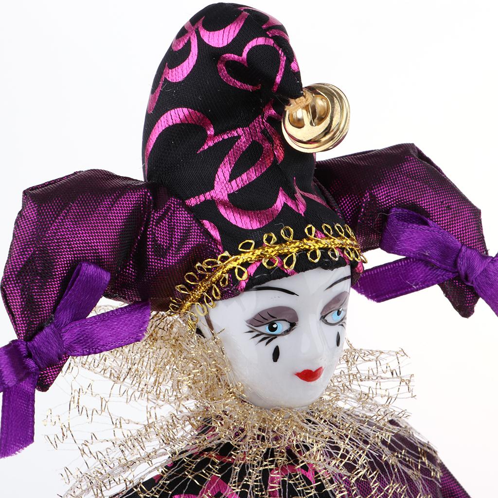 9 Inch Porcelain Dolls Italian Eros Triangel Dolls Model Sad Clown For Dollhouse Decoration