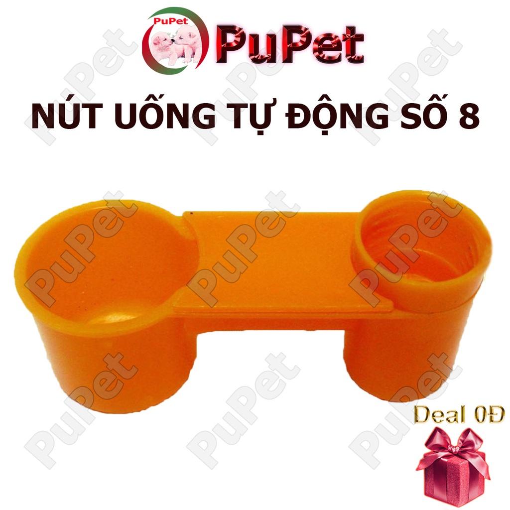 Máng nút chai uống nước tự động số 8 cho chim gà vật nuôi - PuPet Shop