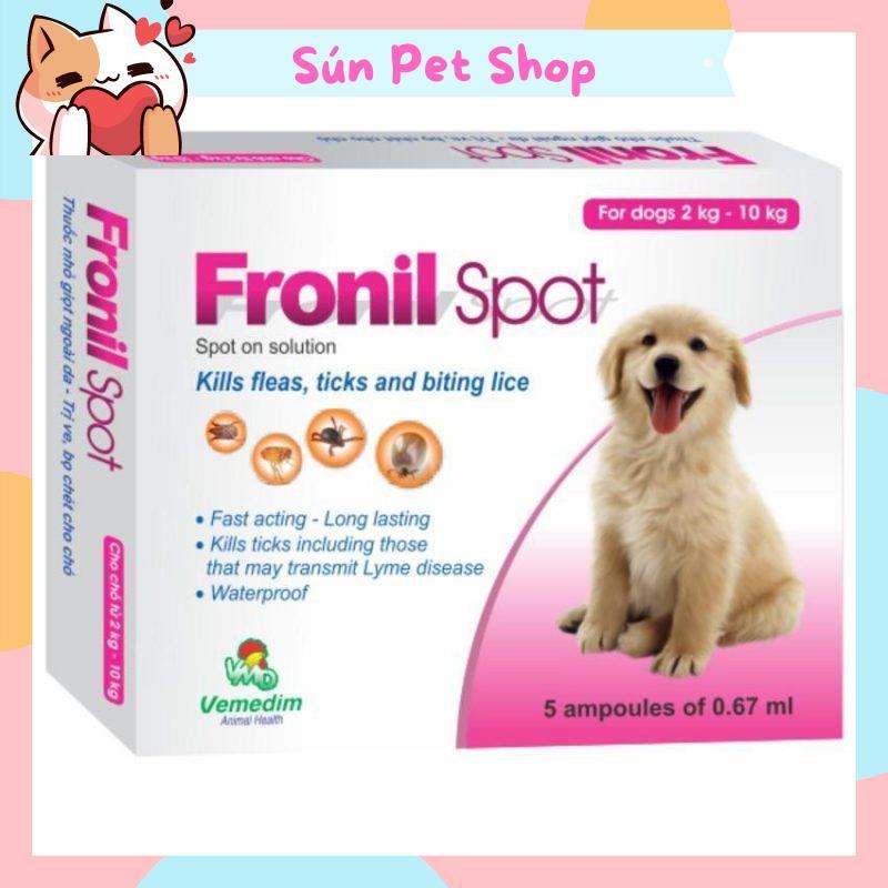 Nhỏ gáy Fronil Spot trị ve rận, bọ chét cho chó