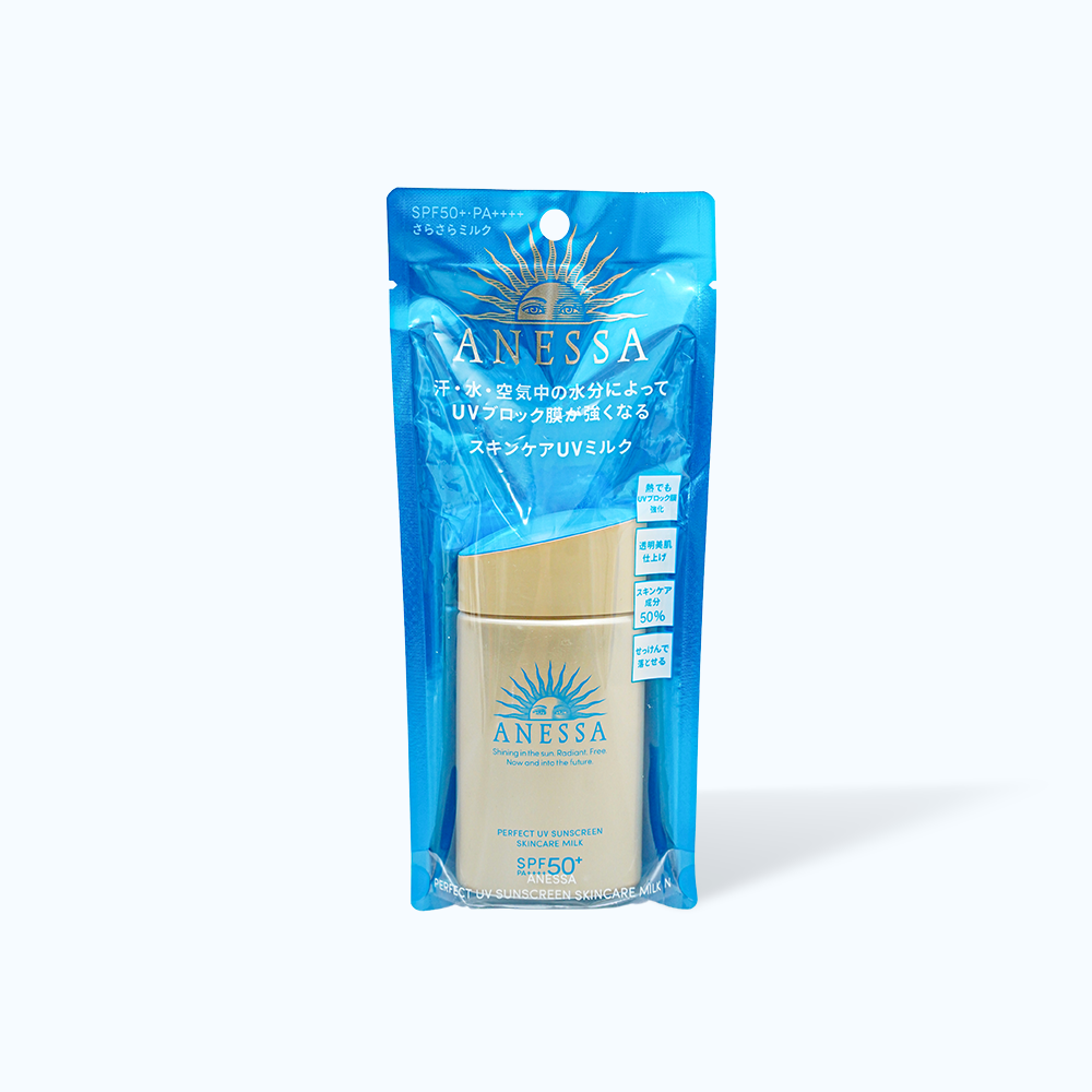 Sữa chống nắng ANESSA Perfect UV Sunscreen Skincare Milk dưỡng da kiềm dầu SPF50+/ PA++++ (Chai 60ml)