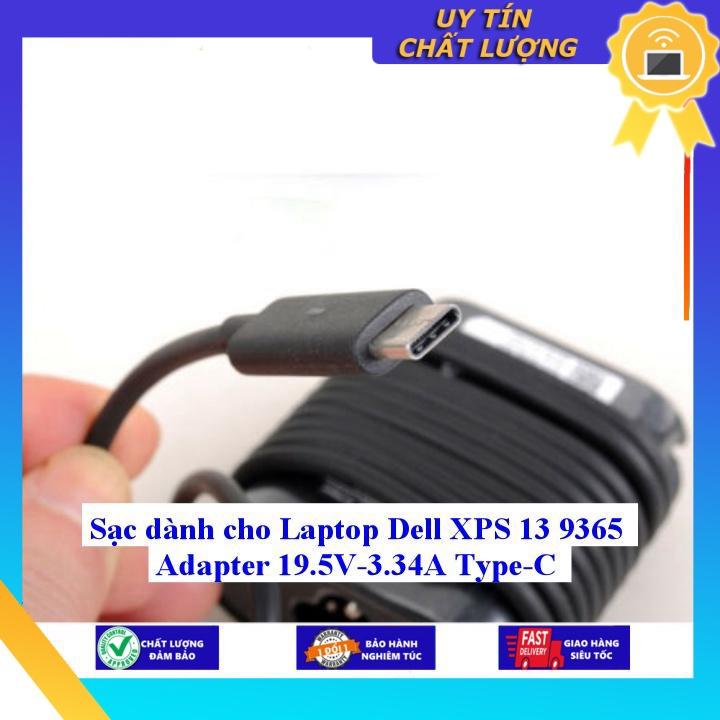 Sạc dùng cho Laptop Dell XPS 13 9365 Adapter 19.5V-3.34A Type C - Hàng Nhập Khẩu New Seal