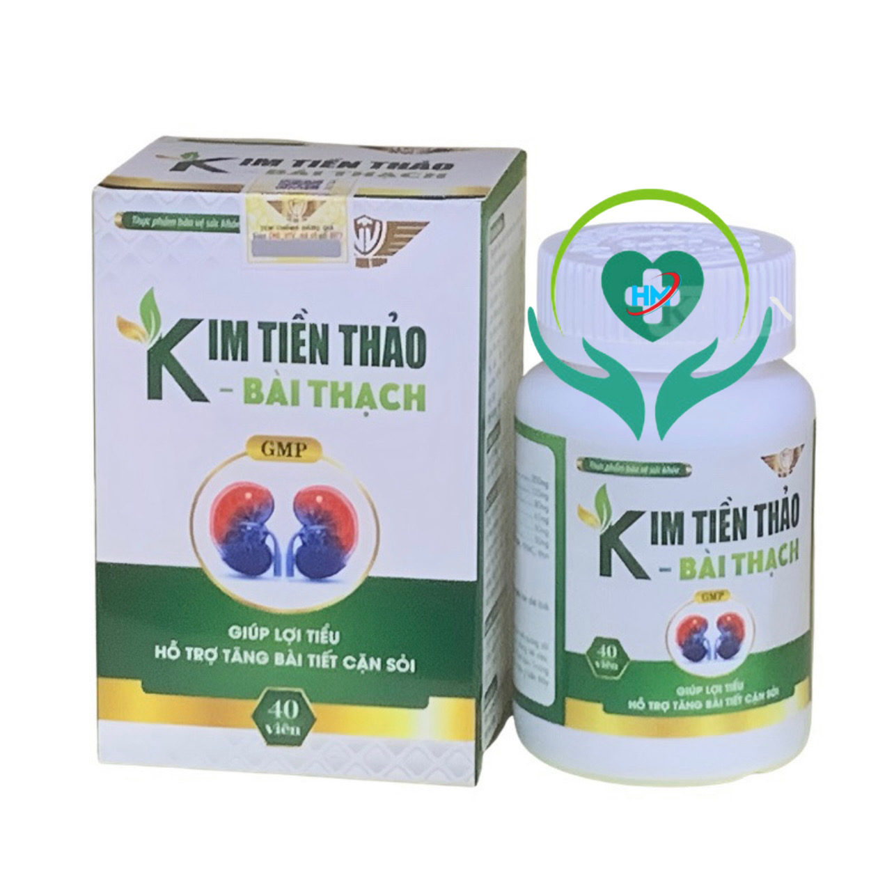 Viên uống ￼KIM TIỀN THẢO BÀI THẠCH Vinh Thịnh Vượng VV - Hộp 40 Viên - Hỗ trợ giảm nguy cơ viêm đường tiết niêu, sỏi thận, sỏi bàng quang