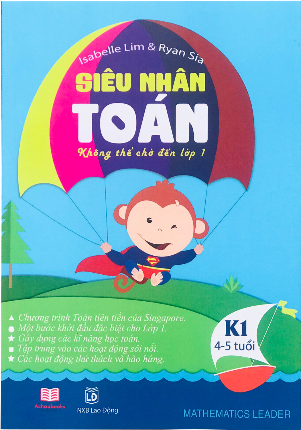 Sách Siêu Nhân Toán K1 (4 - 5 tuổi ), sách tư duy toán tiền tiểu học cho bé - Hiệu sách genbooks, bìa mềm