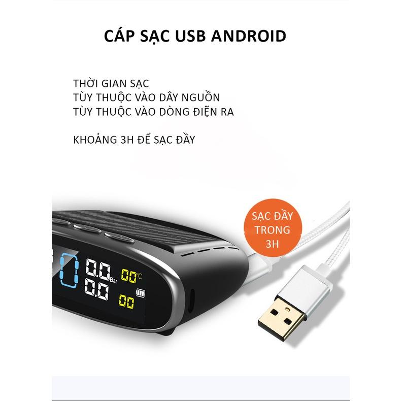 Cảm biến áp suất lốp ô tô van ngoài S1 có cảnh báo sạc năng lượng mặt trời màn hình LCD