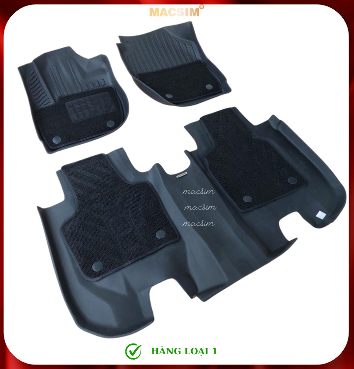 Thảm lót sàn ô tô 2 lớp cao cấp dành cho xe Honda HRV 2016-nay (sd) nhãn hiệu Macsim chất liệu TPE màu đen