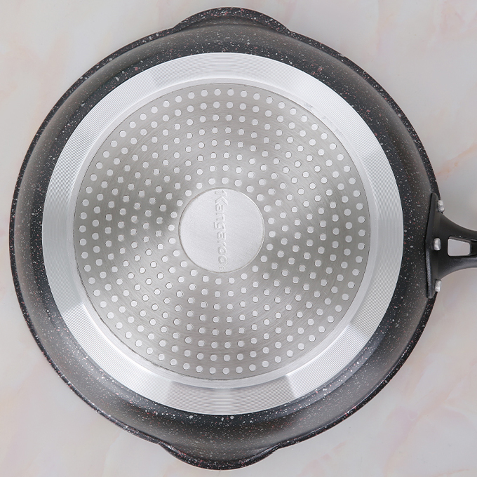 Chảo nhôm chống dính Kangaroo vân đá, đáy từ KG661