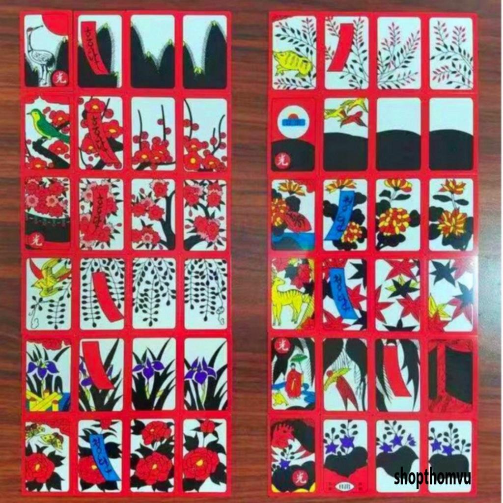 Bài hoa Hàn Quốc/Nhật Bản hanafuda (koi koi) nhựa thuộc loại cứng in đẹp