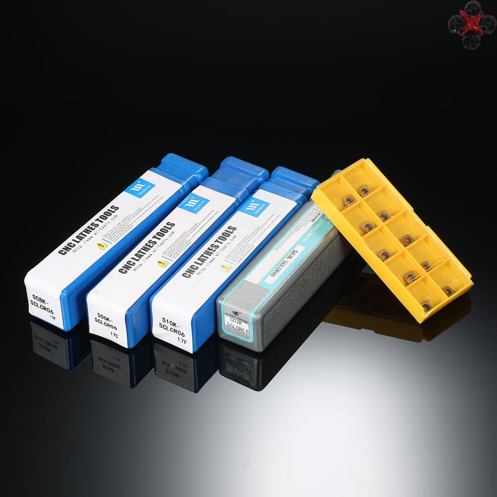 Bộ 10 Phụ Kiện Ống Nối Cacbua Ccmt060204-Hm + 6 / 7 / 8 / 10mm Sclcr06