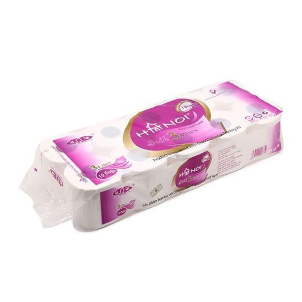 Giấy Vệ Sinh Hà Nội Silk 3 Lớp 10 Cuộn 1,5Kg ~ Mã : 018