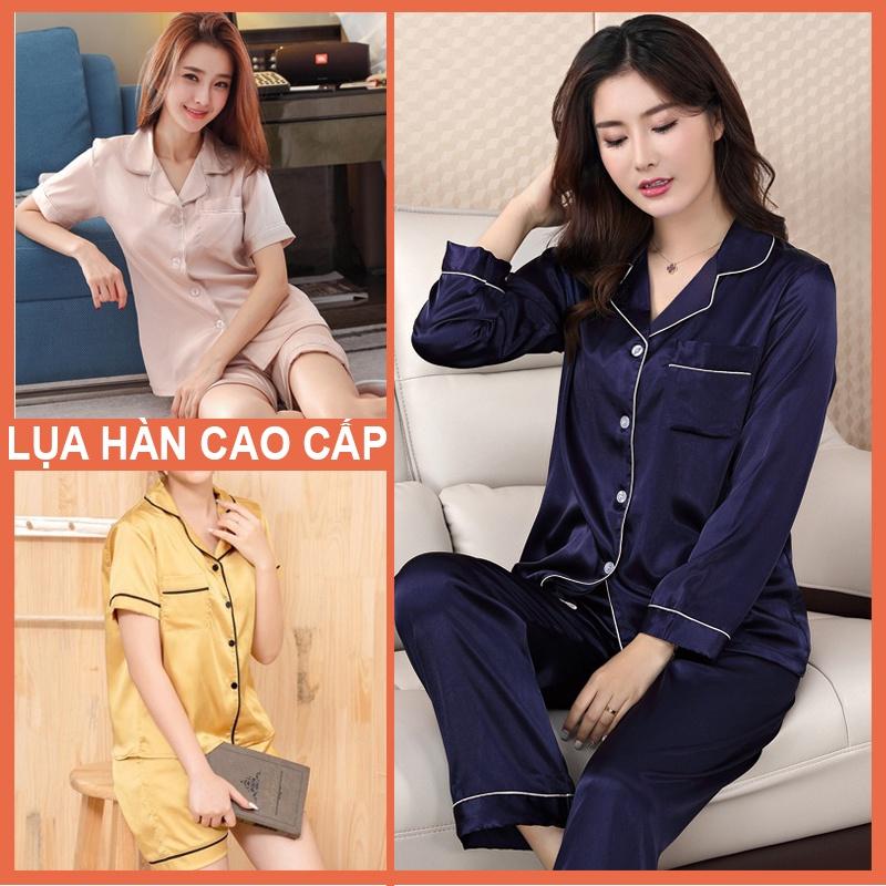 Pijama lụa Hàn Nữ Cao Cấp MADELA dài và ngắn tay ,đồ mặc ở nhà mát chất liệu lụa cao cấp mềm mịn , có nhiều màu và đủ size lựa chọn - BPC01