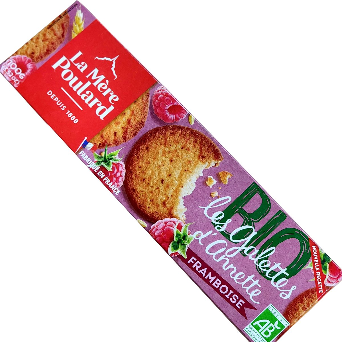 Bánh quy Annette's Galettes Organic Raspberry La Mère Poulard 100gr