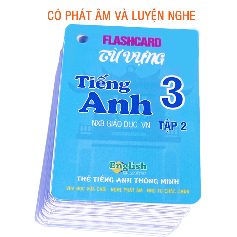 Flashcard tiếng Anh Lớp 3 (Tập 2) BGD, có phát âm, hình ảnh và màu sắc sinh động