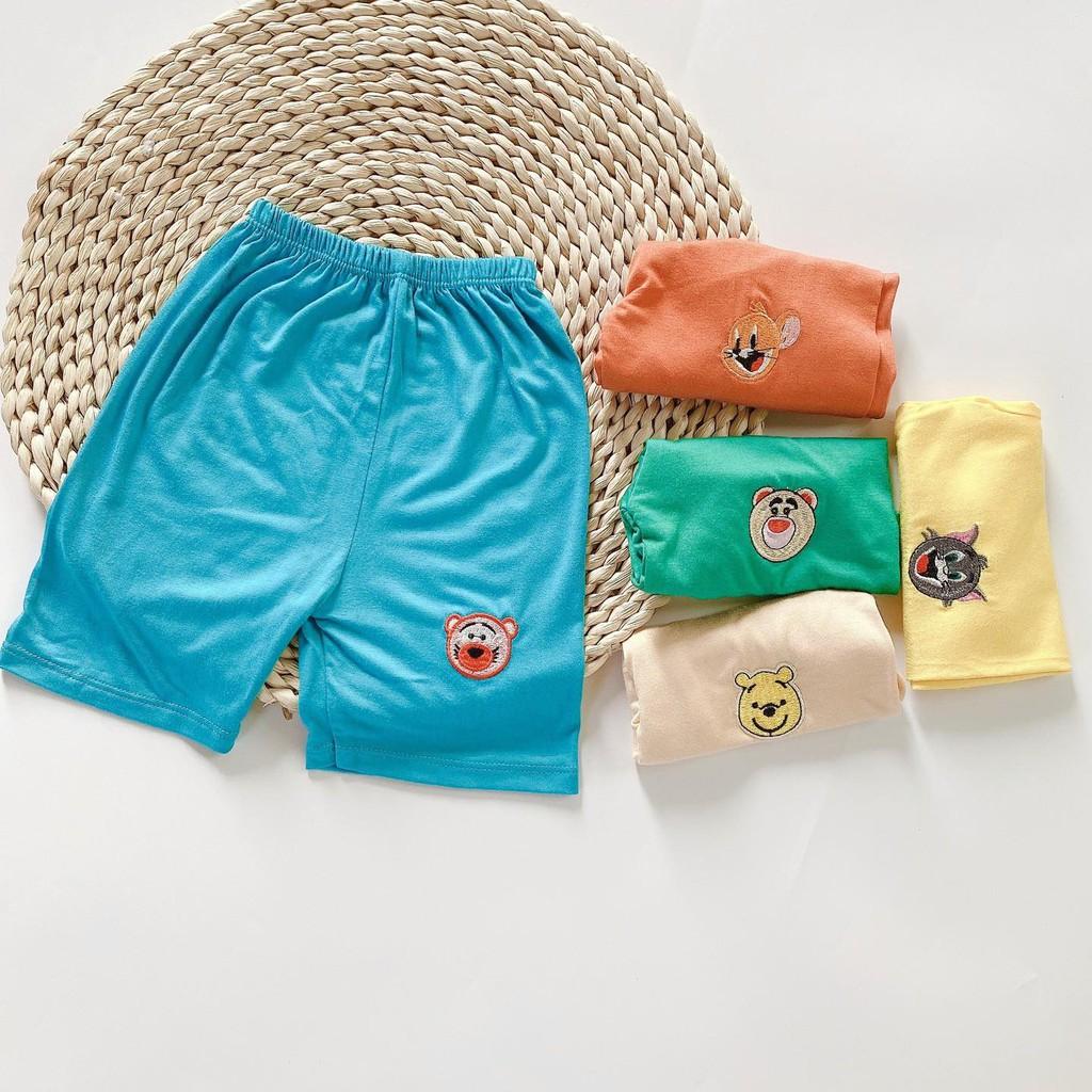 Bộ cộc tay cho bé bộ cộc tay SỌC IN HOẠT HÌNH ngộ nghĩnh cho bé trai bé gái Chất thun lạnh cao cấp siêu mềm mịn