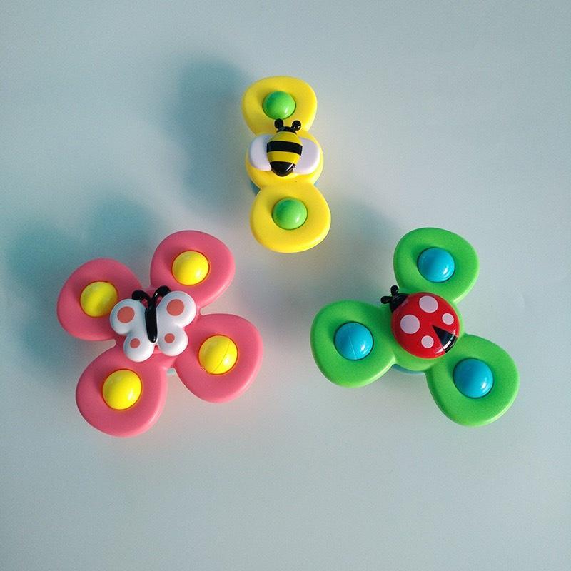 Set 3 con quay spinner, chong chóng dính tường, âm thanh vui nhộn cho bé